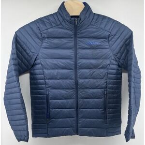 Merrell Mens Small Primaloft Ridgevent Hybrid Jacket Down Blend Blue Packable